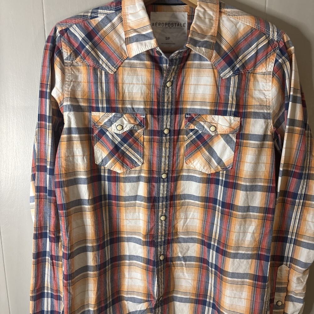 Aeropostale, Long Sleeve, Shirt, Men’s Size Small, Western,Pearl Button Snaps